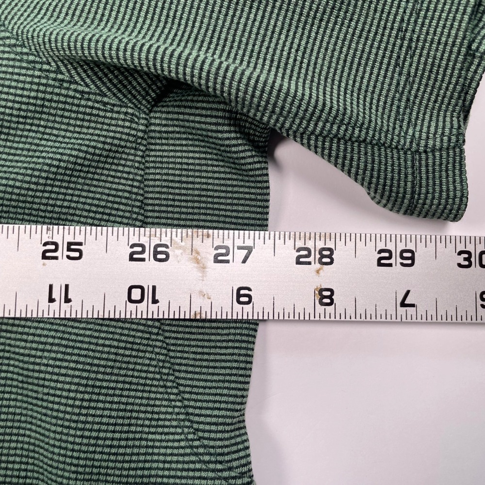 Duluth Trading Co Mens 2XL Green Striped Short Sleeve Polo Shirt Standard Fit - Picture 3 of 6